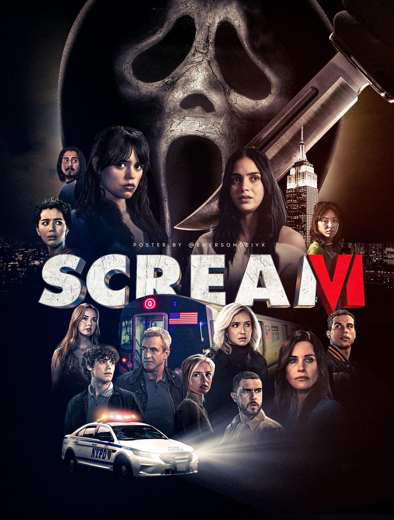 SCREAM VI, (aka SCREAM 6), US Dolby Cinema poster, Ghostface, 2023
