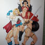 power girl, vampirella and red sonja- Commission