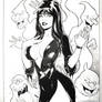 Elvira mistress of the Dark and Ghosts, Cover Traditional art ink
