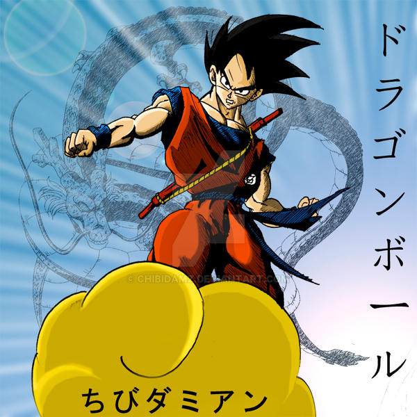 goku le nuage magique color