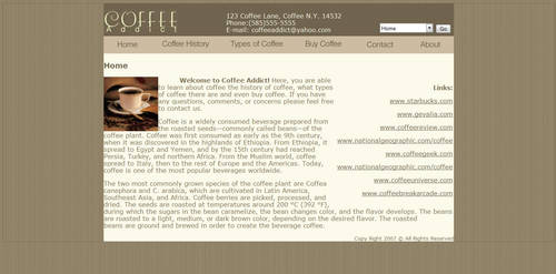 Coffee Addict - XHTML1