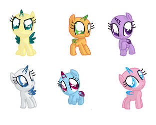 Mlp Mane 6 Chibi Base