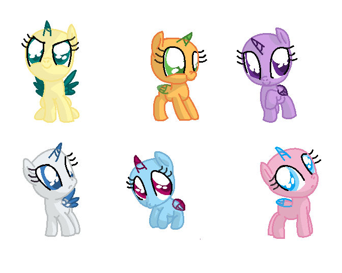 Mlp Mane 6 Chibi Base by FNAF2006 on DeviantArt