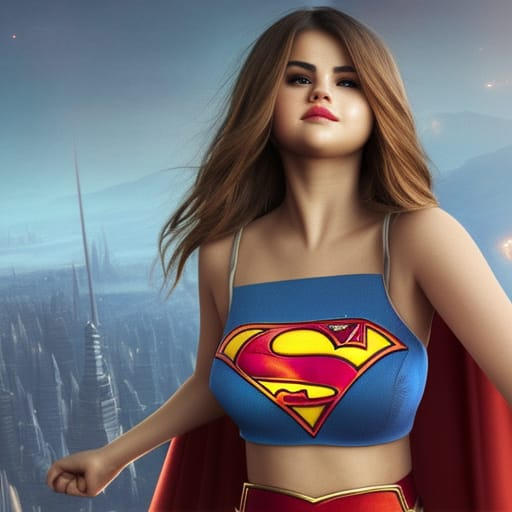 Selena Gomez as supergirl AI generator 1 by samuraichamploo07 on DeviantArt
