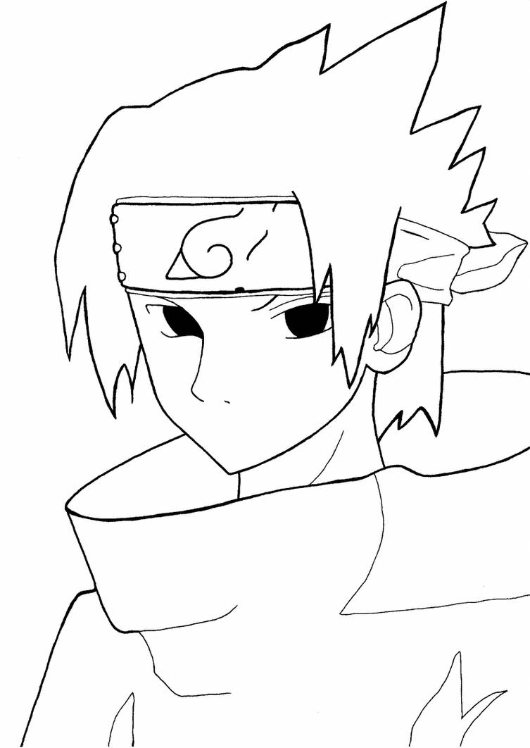Sasuke Line Trace Sasuke Line-art by Angia on DeviantArt