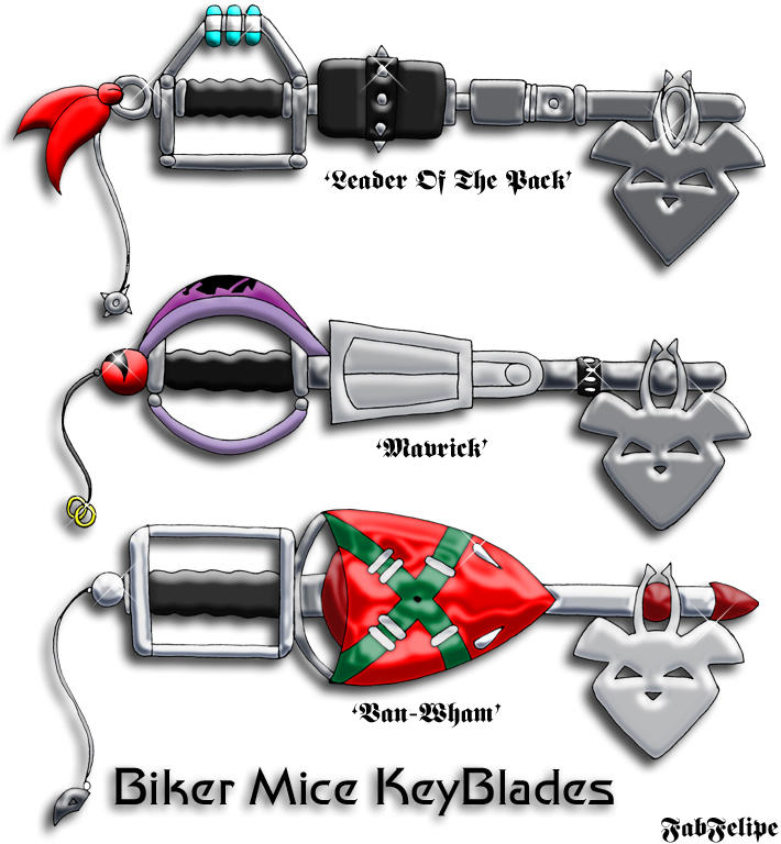 Animal Keyblade Biker Mice Keyblades by FabFelipe on DeviantArt