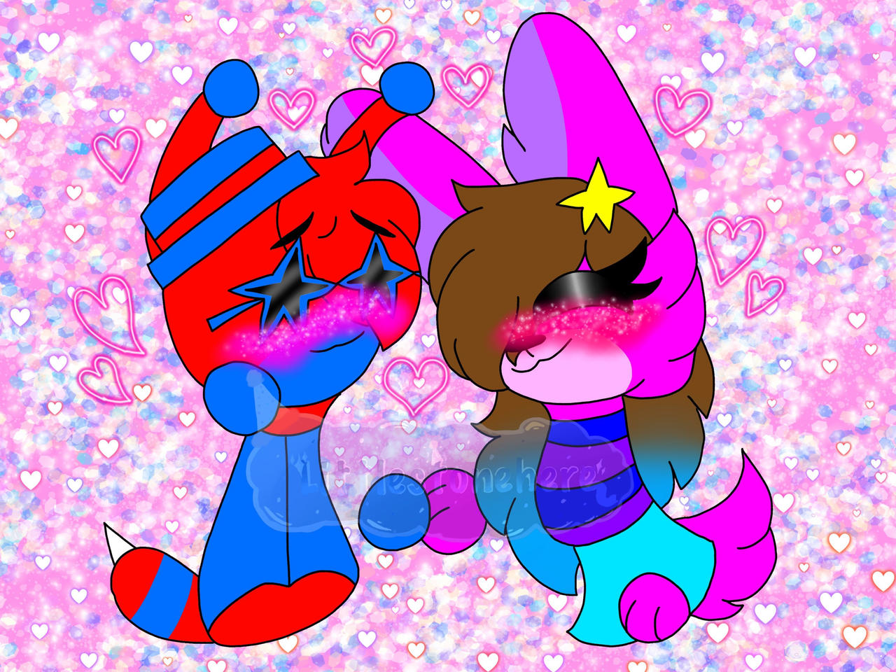Blue x Pink Forever // Rainbow Friends by GorgeousCubanWeasel on DeviantArt