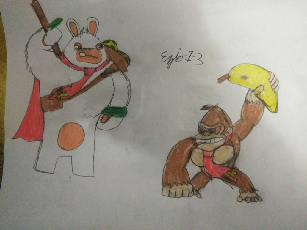 Mario+Rabbids: Donkey Kong vs Rabbid Kong by Ezio1-3 on DeviantArt
