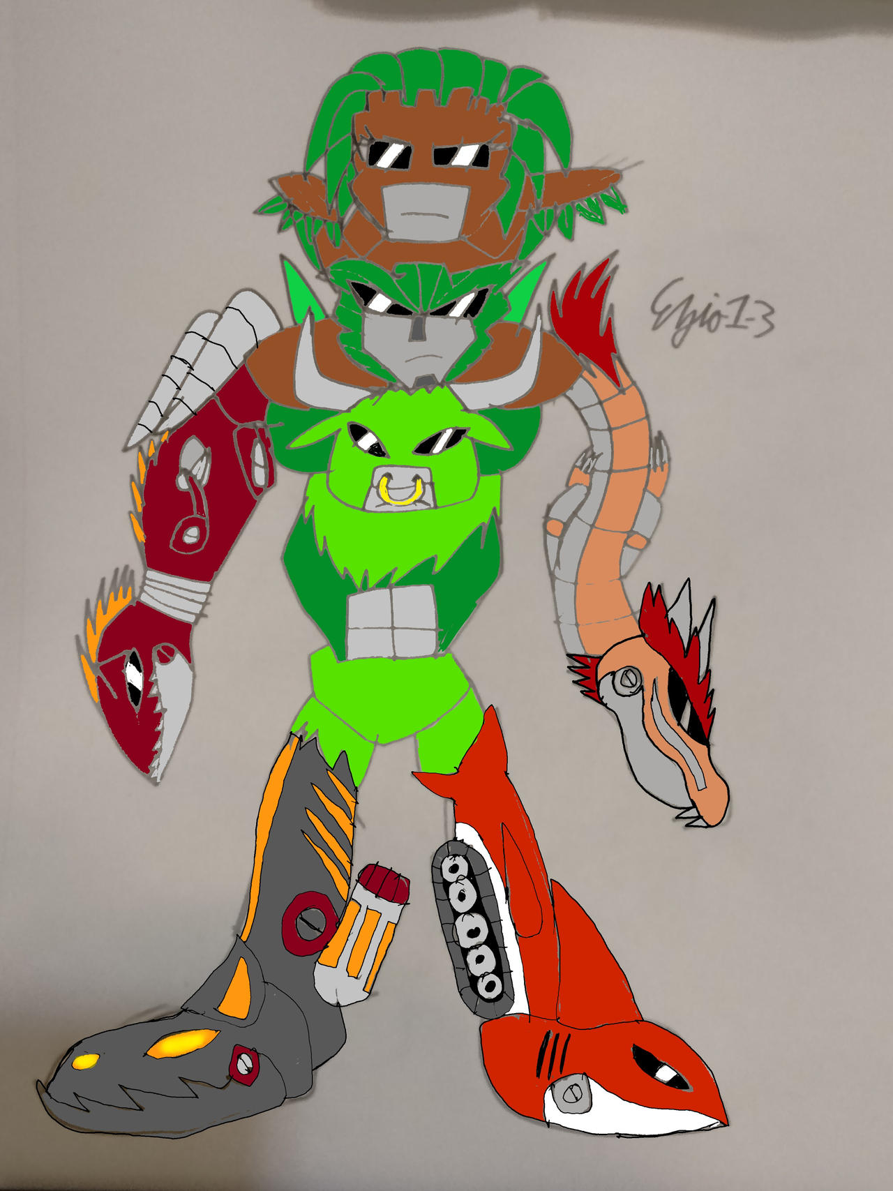 Power Rangers Cryptids Megazord 3 by Ezio1-3 on DeviantArt