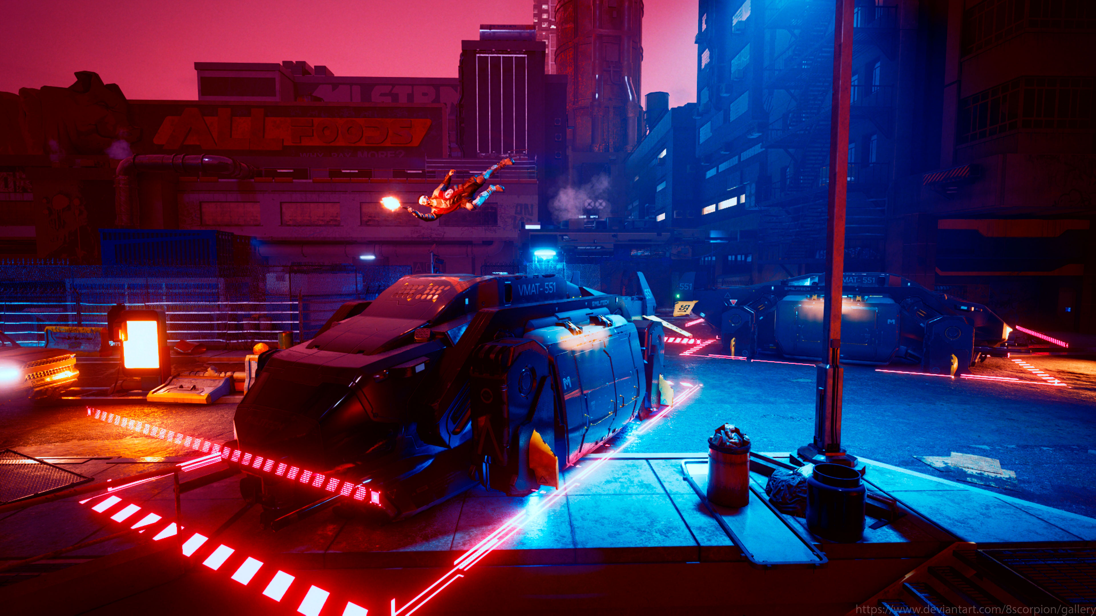 Wallpaper Cyberpunk street night city by 8scorpion on DeviantArt