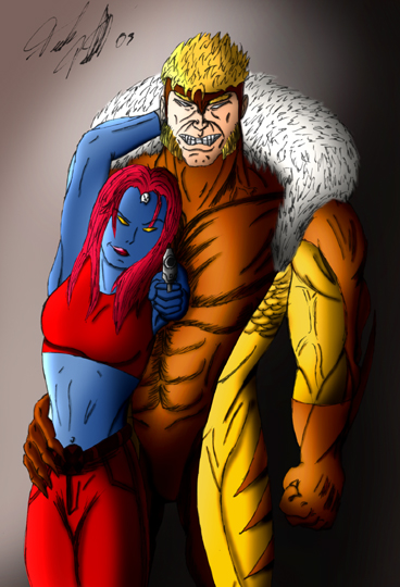 Sabertooth and Mystique