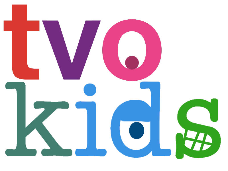TVOKids Logo (2022) But The TVO Text Is Alive And i Has An Eye