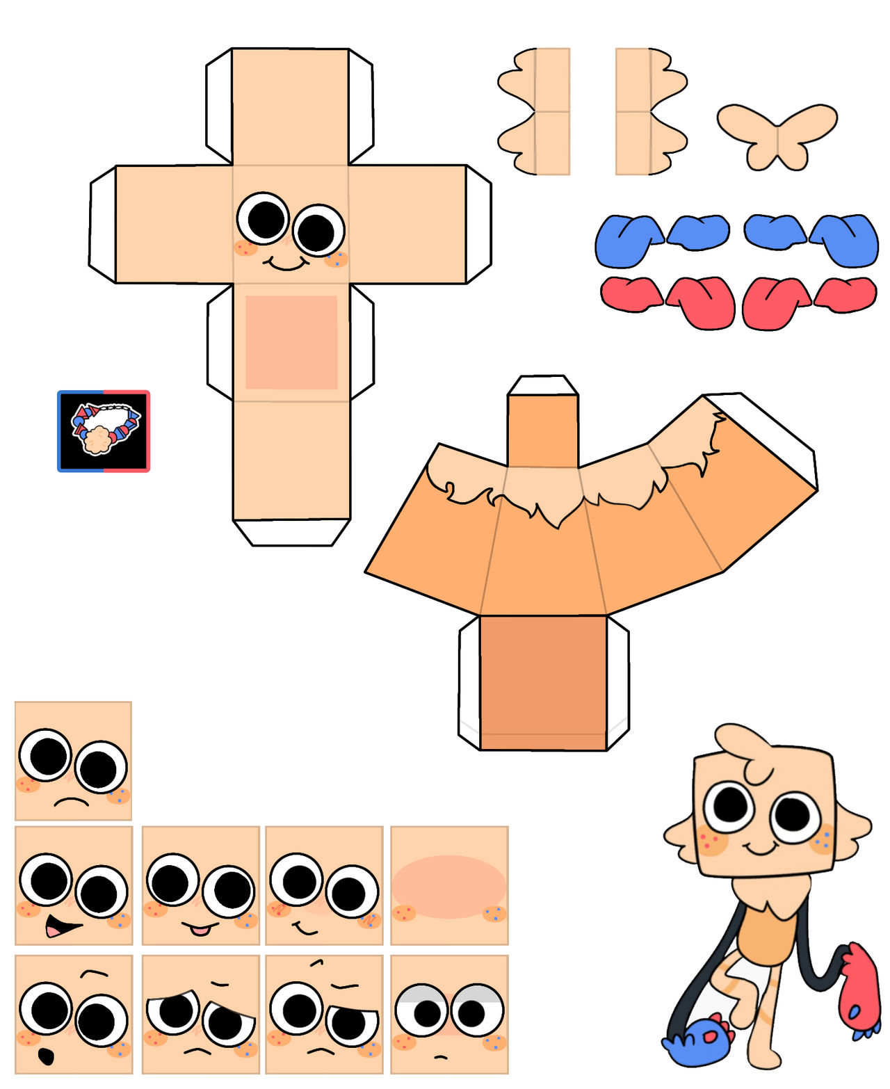 Goob Papercraft Template made by akinori_naoki by KamillaBr on DeviantArt