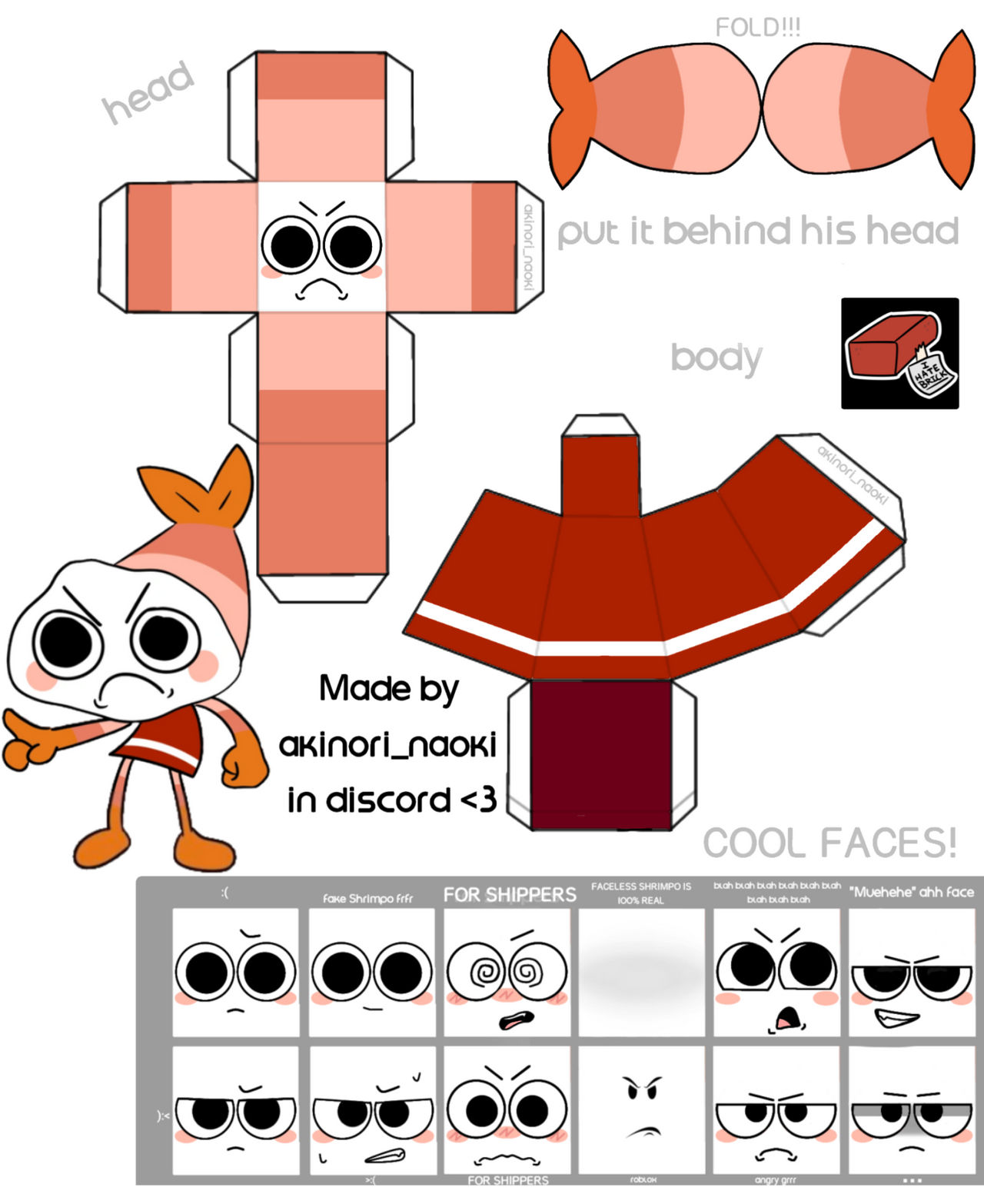 Shrimpo Astro Papercraft akinori_naoki by KamillaBr on DeviantArt