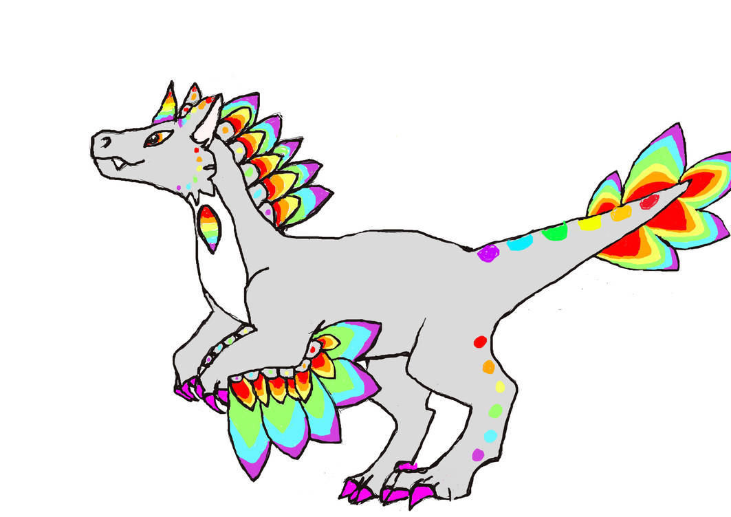 Pixie the gem raptor (feral, full body) by musicloverJazz on DeviantArt