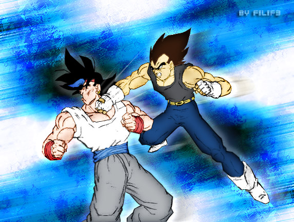 Goku Jr Vegeta Jr by f1l1p3 on DeviantArt