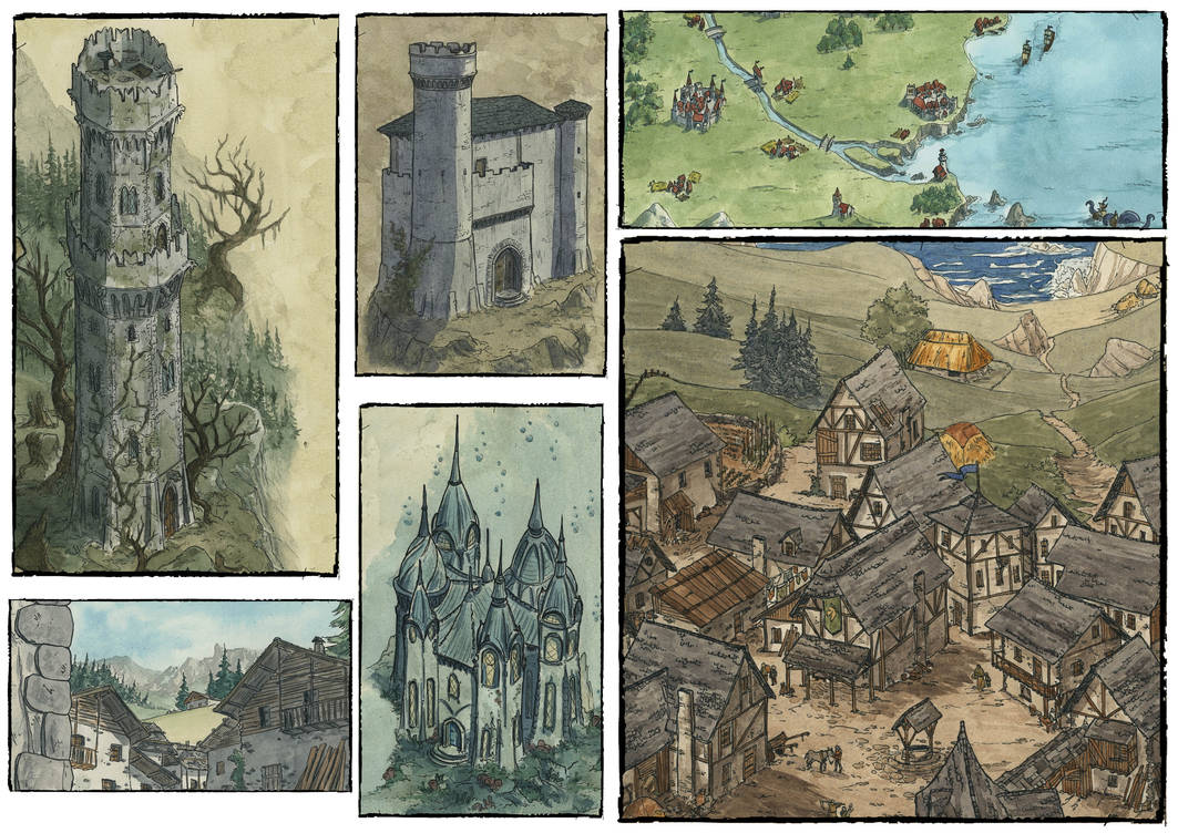 Buildings, Forests, Sea and Maps... by MorenoPaissanMap on DeviantArt