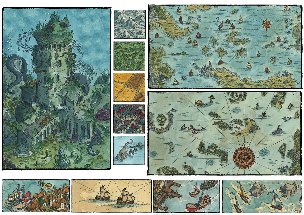Buildings, Forests, Sea and Maps... by MorenoPaissanMap on DeviantArt