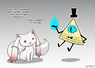 Kyubey and Bill Cipher on the Souls of Humans