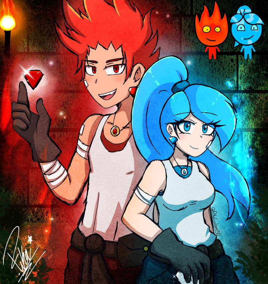 Fireboy Inflation Fireboy and Watergirl (Fanart, Human version) by Pikagalaxy30 on DeviantArt