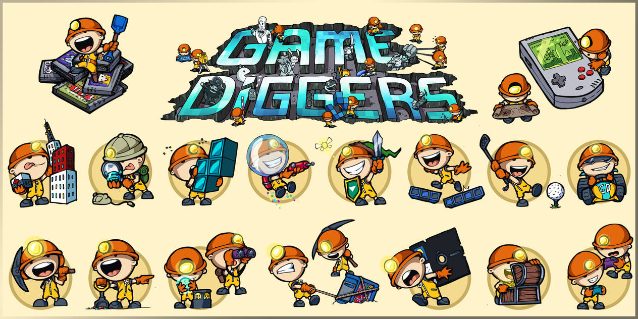 Game Diggers mascot(s) by melvindevoor