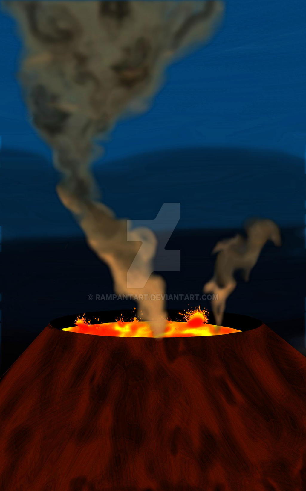 Volcano Deviantart Volcano by RampantArt on DeviantArt