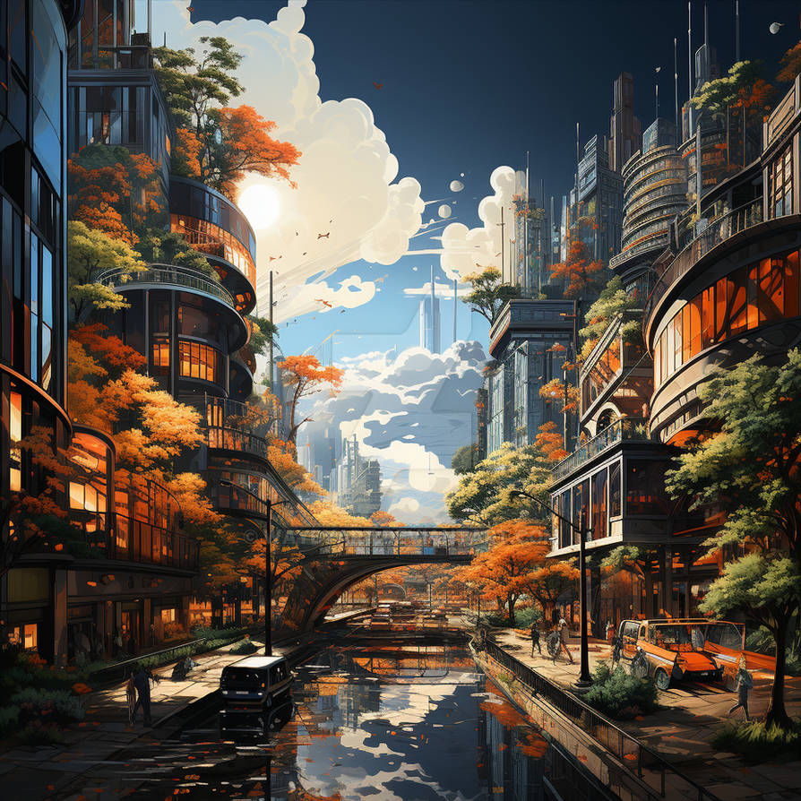 Deviantart Future Future City 4 by WayByArt on DeviantArt
