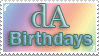 dA Birthdays Stamp Contest