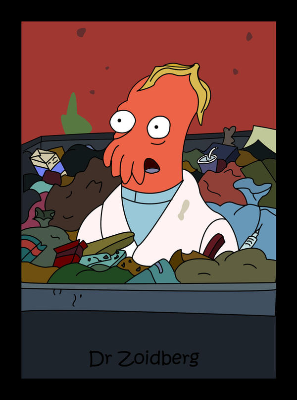 Dr Zoidberg in a Bin - Colour