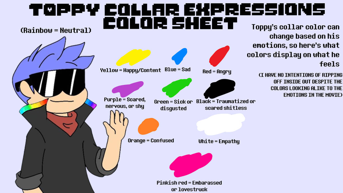 Toppy Collar Expressions Color Sheet by ToppyDreemurr on DeviantArt