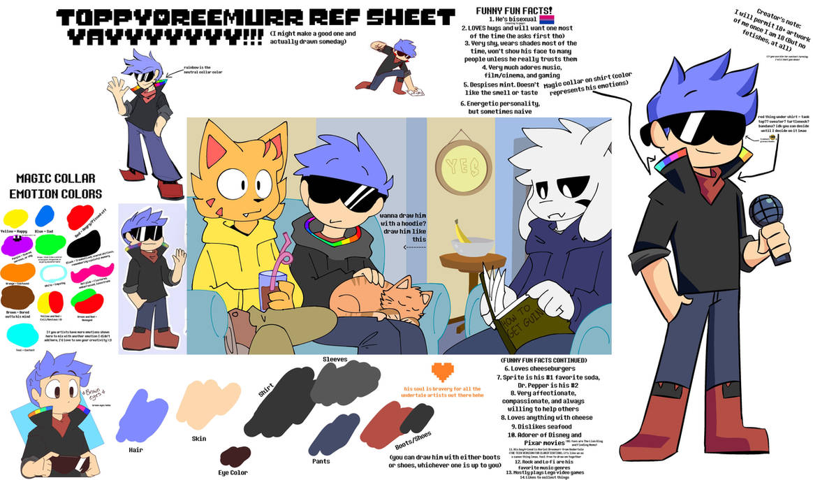 Lazily Created Toppy Reference Sheet by ToppyDreemurr on DeviantArt
