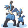 Lucario and Riolu