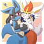 Lucario and Cinderace