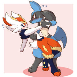 Lucario and Cinderace