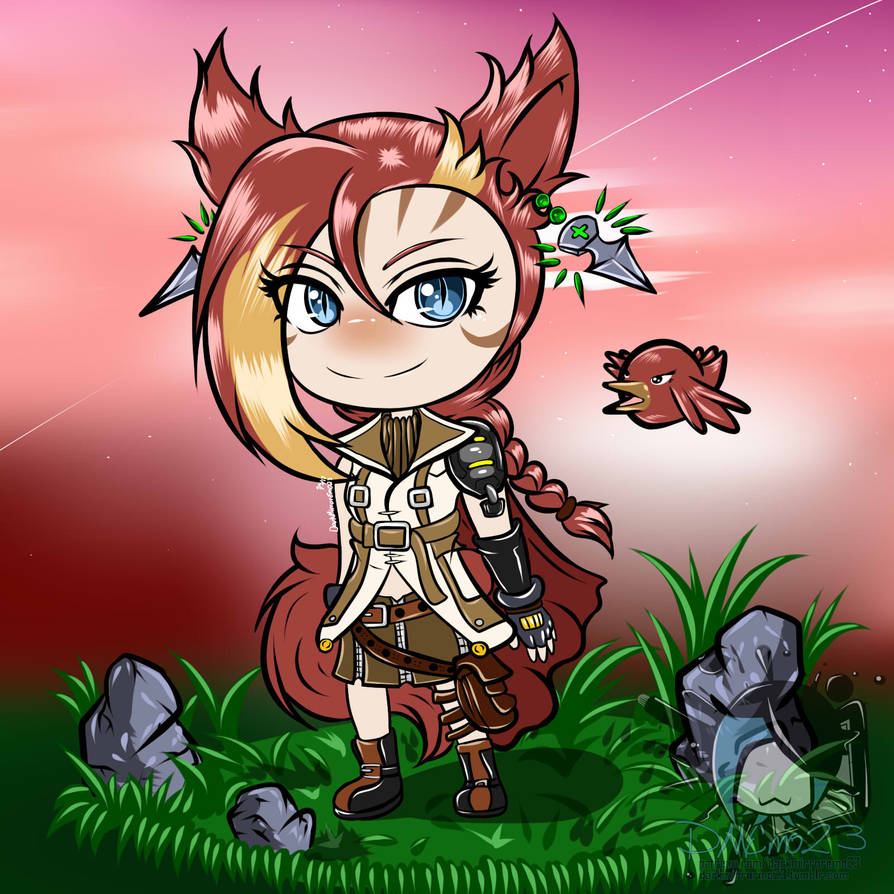 Commission: Ash Chibi by SkullZLatte on DeviantArt
