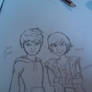 Drawing at a Cafe- Frost and Hiccup