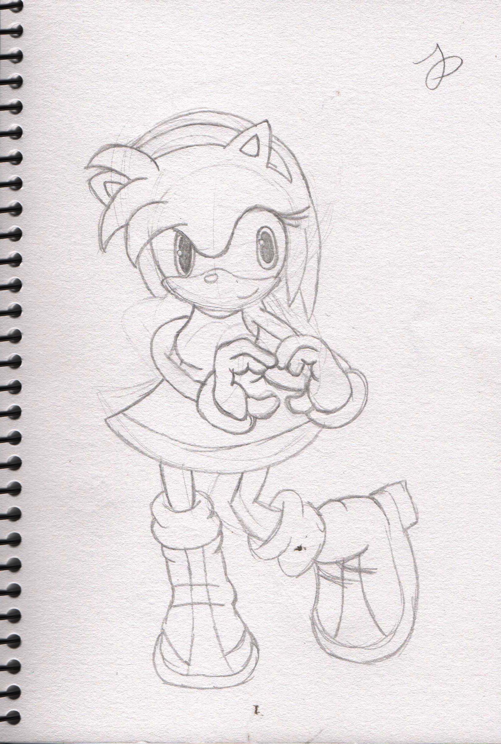 Amy Rose love heart sign