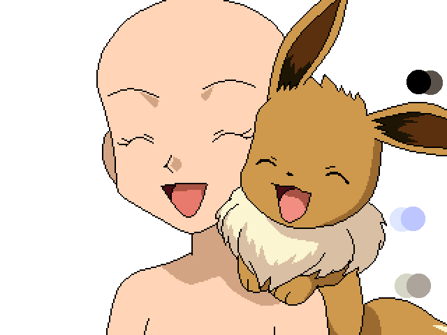 Pokemon girl with Eevee base