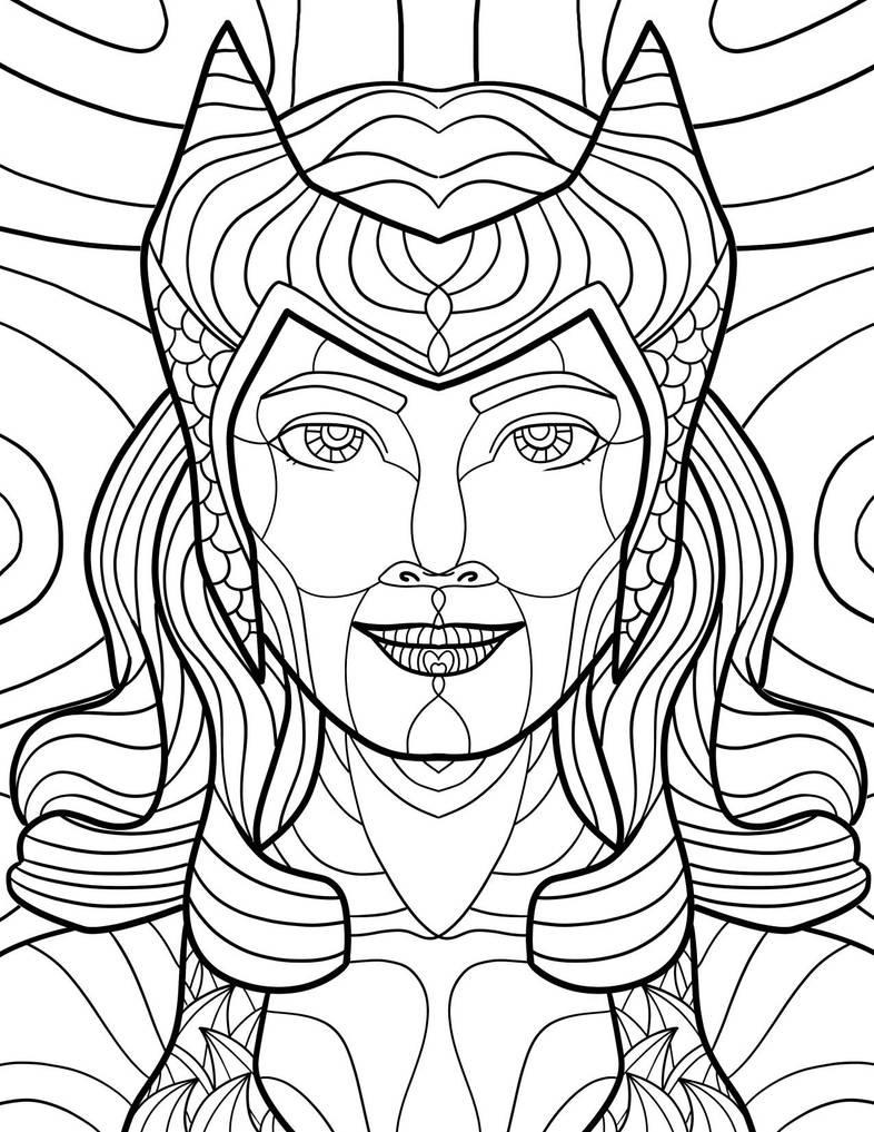 Scarlet Witch Coloring Page by rfultzbusiness on DeviantArt