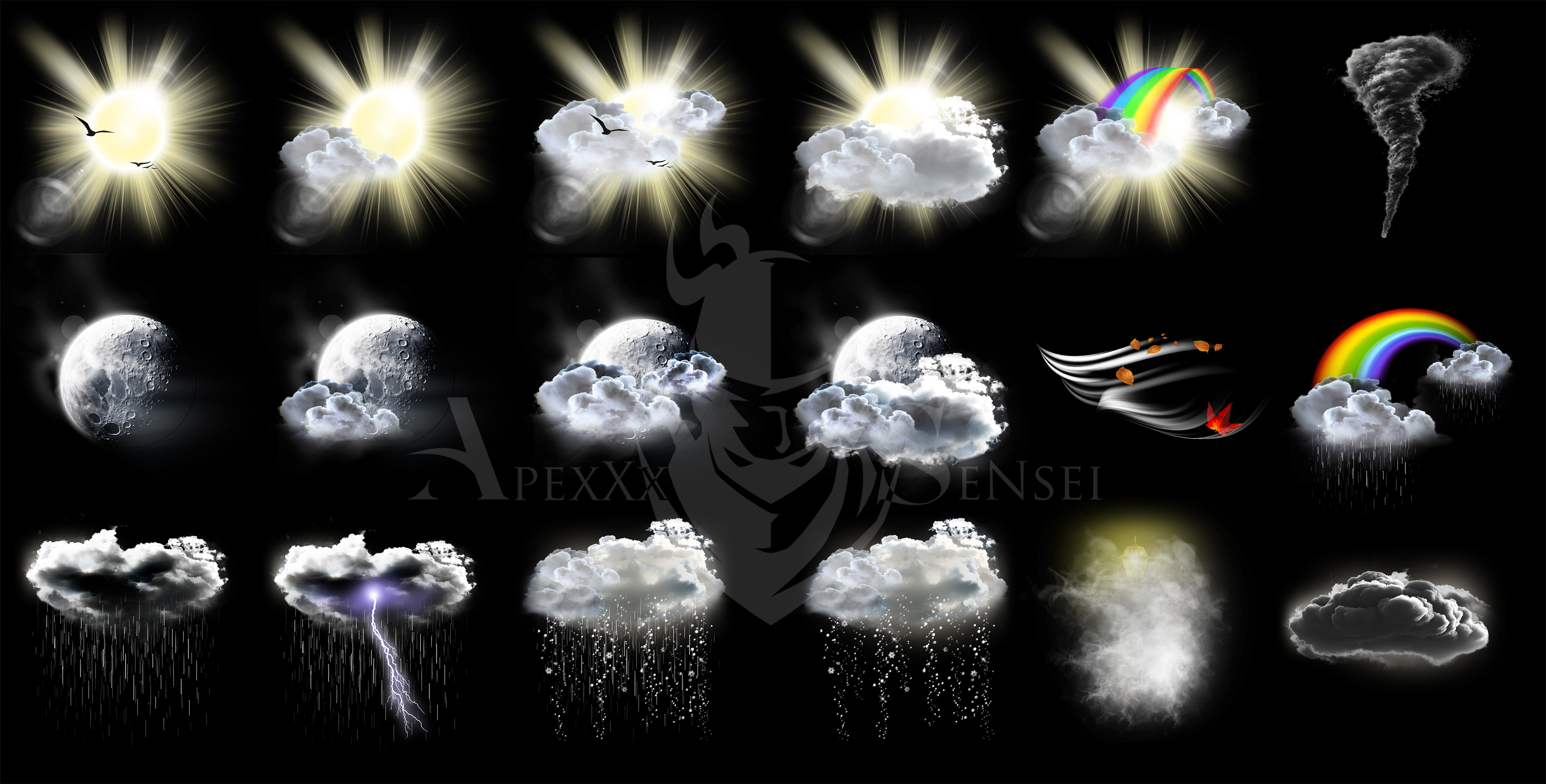 Realistic Weather Label Photo realistic weather icons v3 by ApexXx-SenSei on DeviantArt