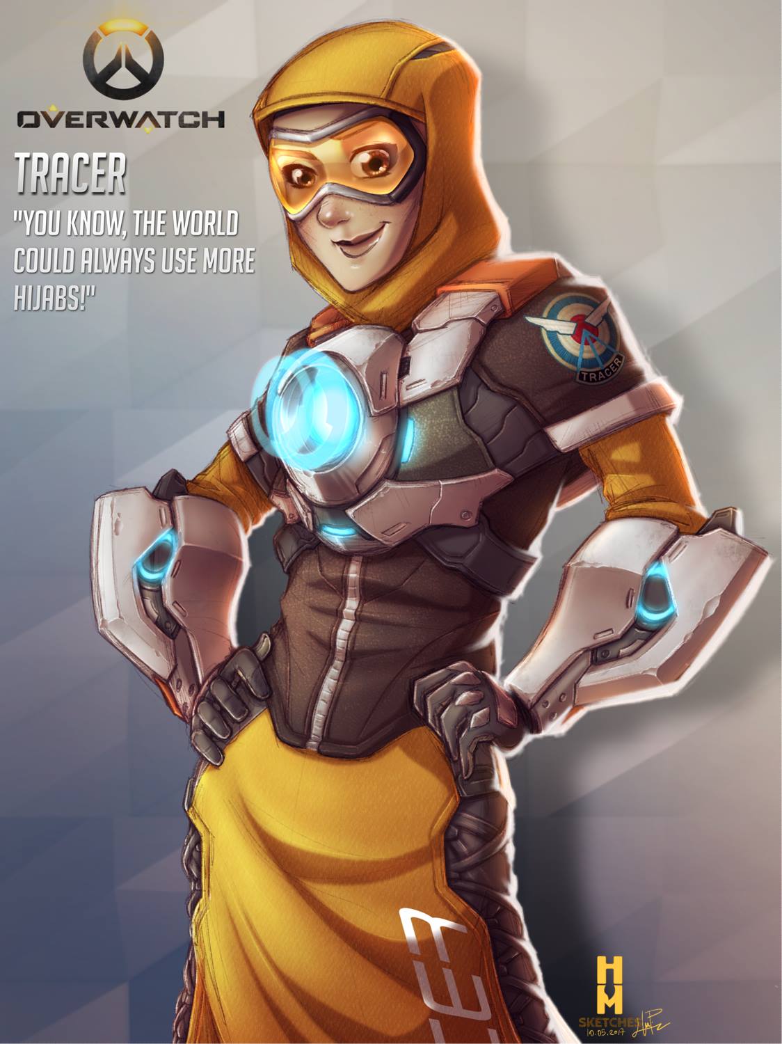 This fan-made Tracer skin would be perfect for the Overwatch