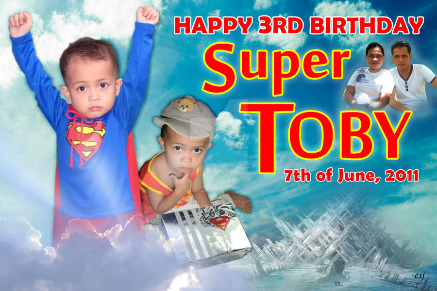 Tobys Birthday Banner and Souvenir by EDzonejaluag on DeviantArt