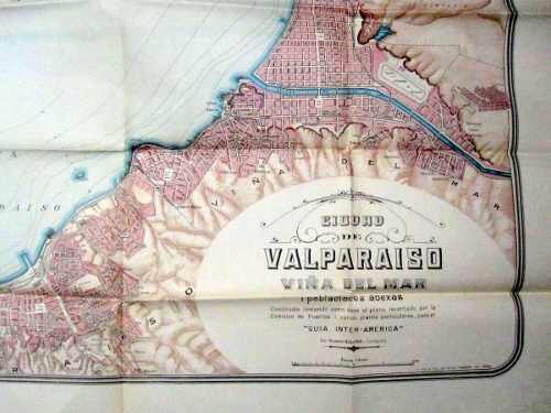 Plano de Vina del Mar de 1910 con Desvios Ferrovia