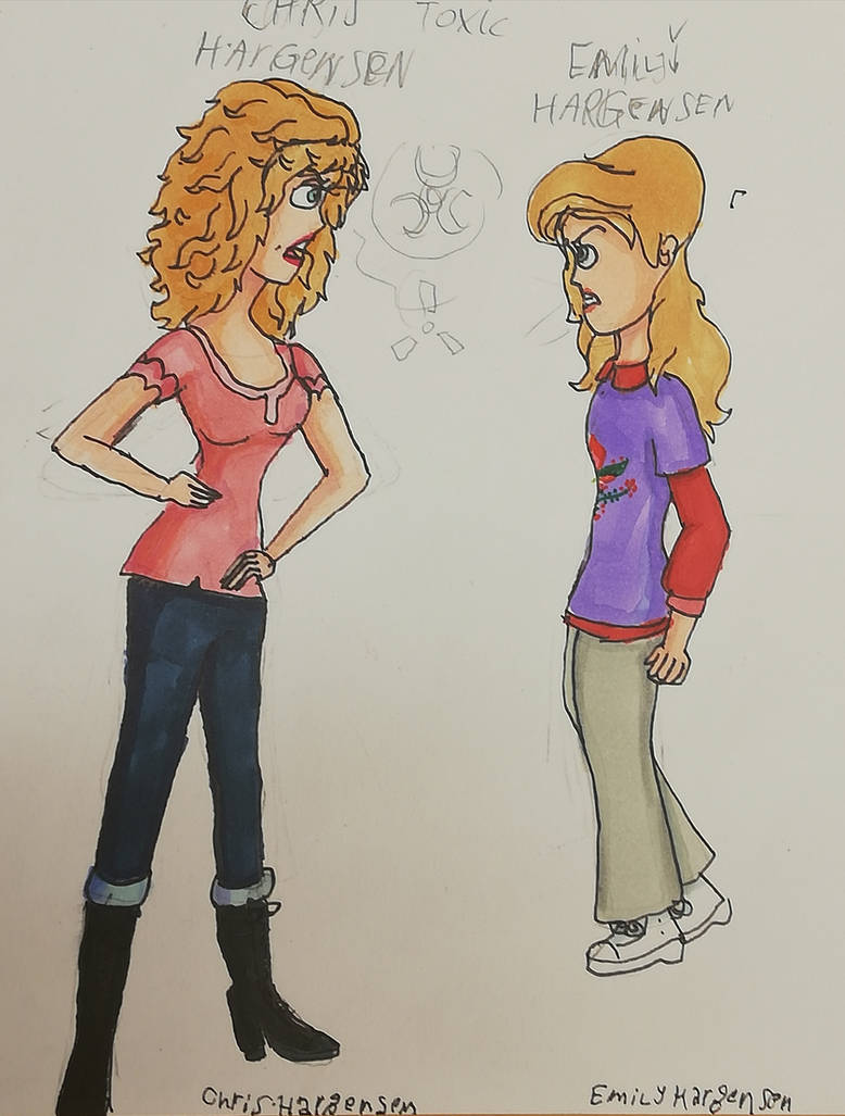 Chris and Emily arguing by TimCurryFangirl on DeviantArt