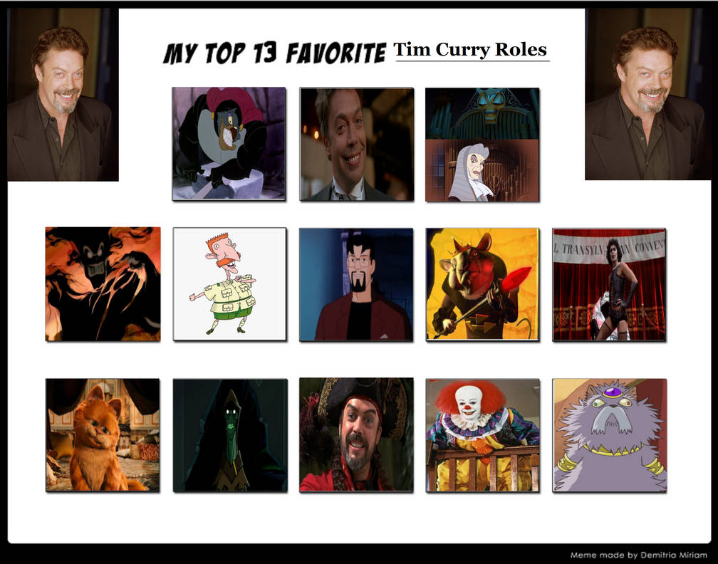 My Top 13 Favourite Tim Curry Roles by TimCurryFangirl on DeviantArt