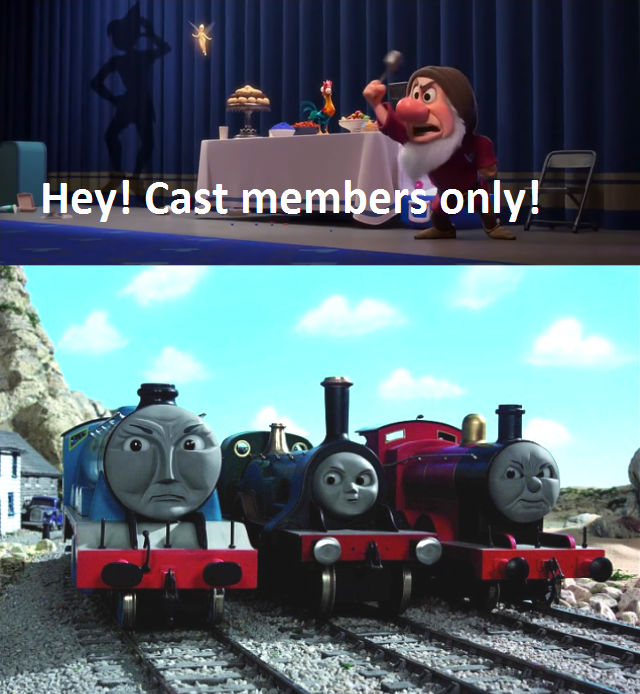 Grumpy yells at Gordon Emily and James by HexxusFanGirl on DeviantArt