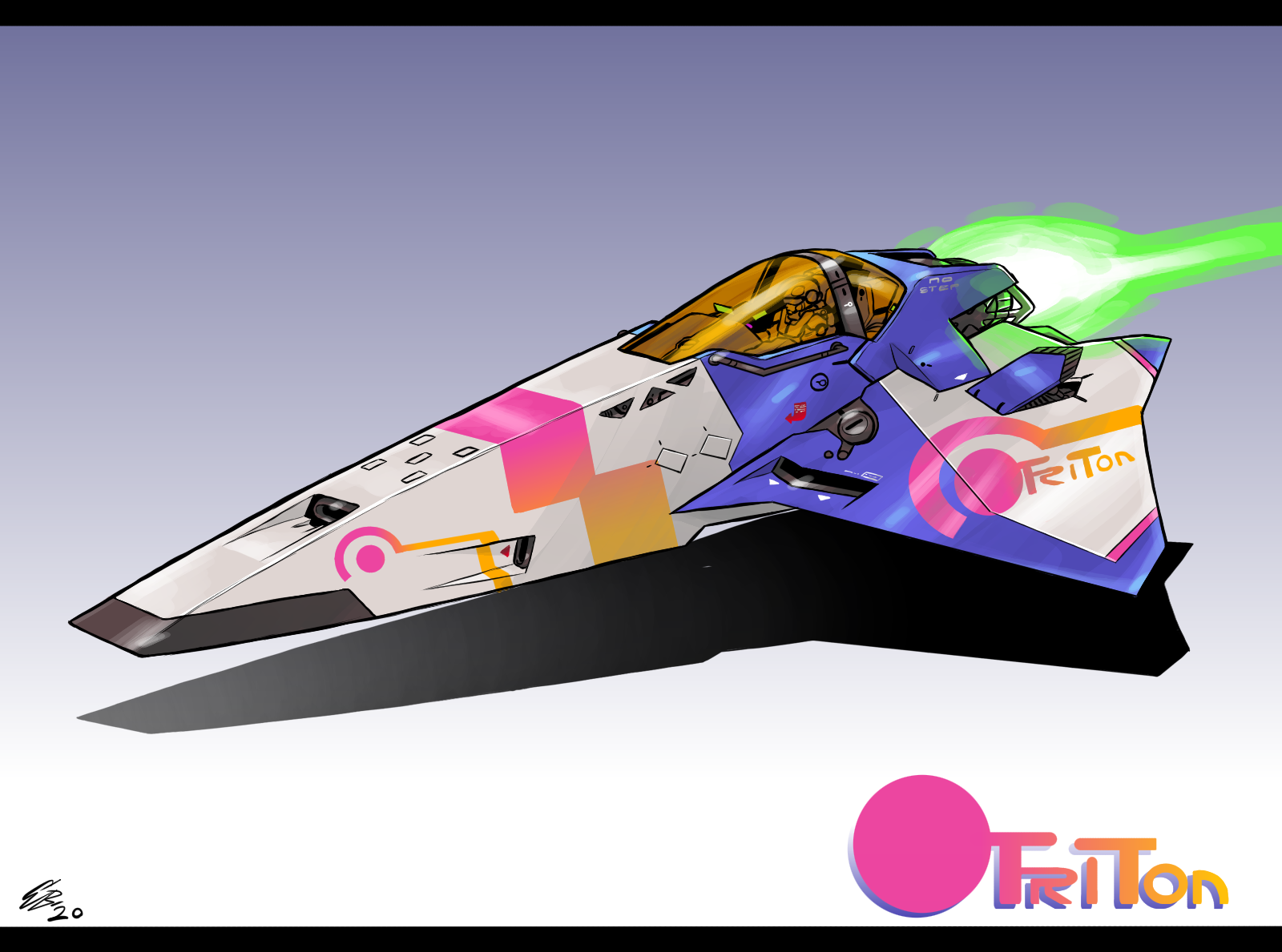 Wipeout inspired Race-craft by EthanDoesaThing on DeviantArt