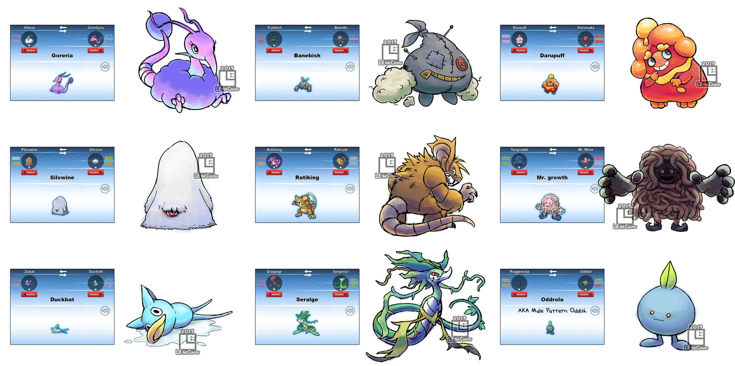 Pokemon Fusions Set 3 by LE-the-Creator DeviantArt