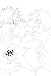 Deku vs Kacchan - lineart