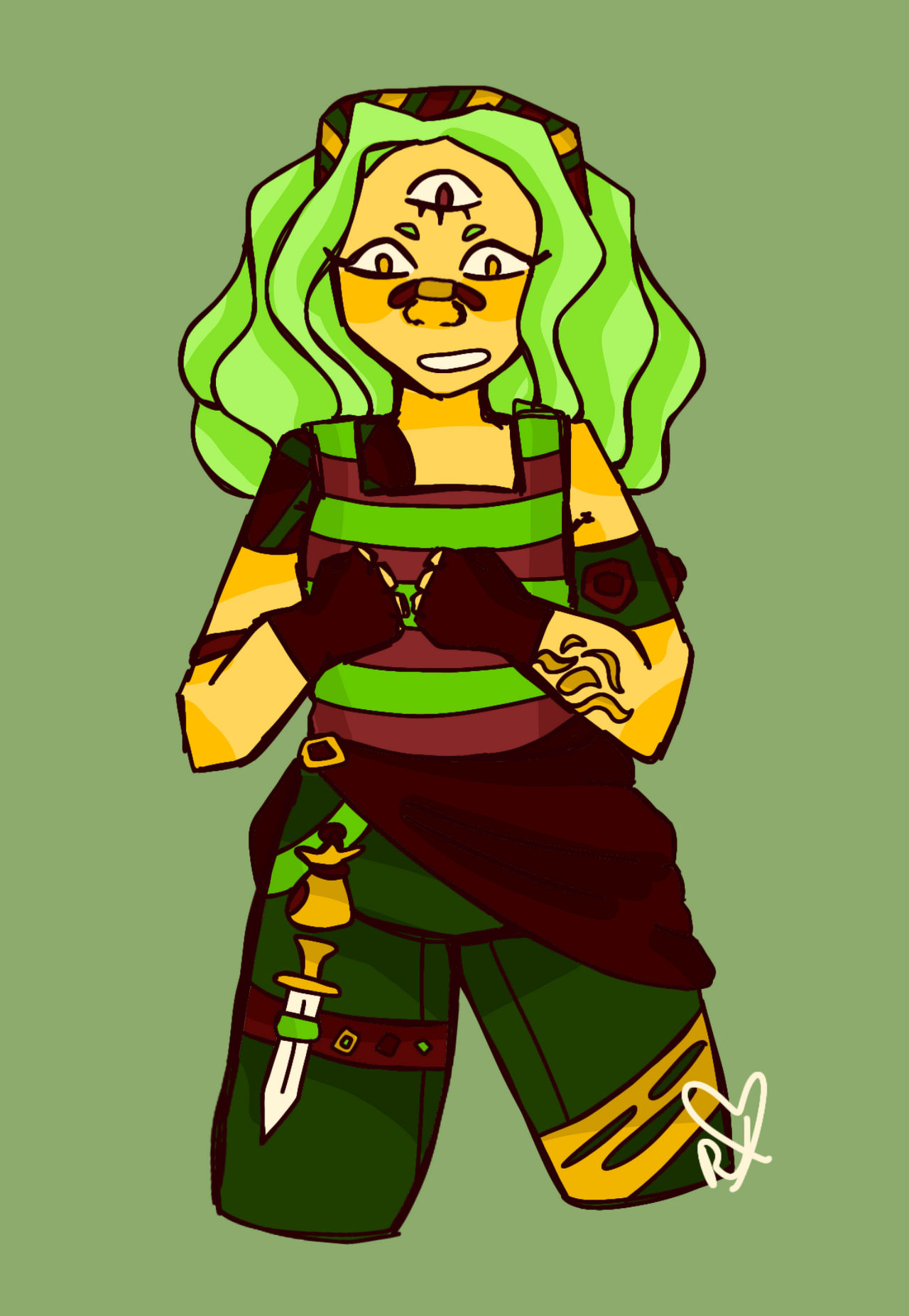 mayhaps a redesign by skeletoncrowz on DeviantArt